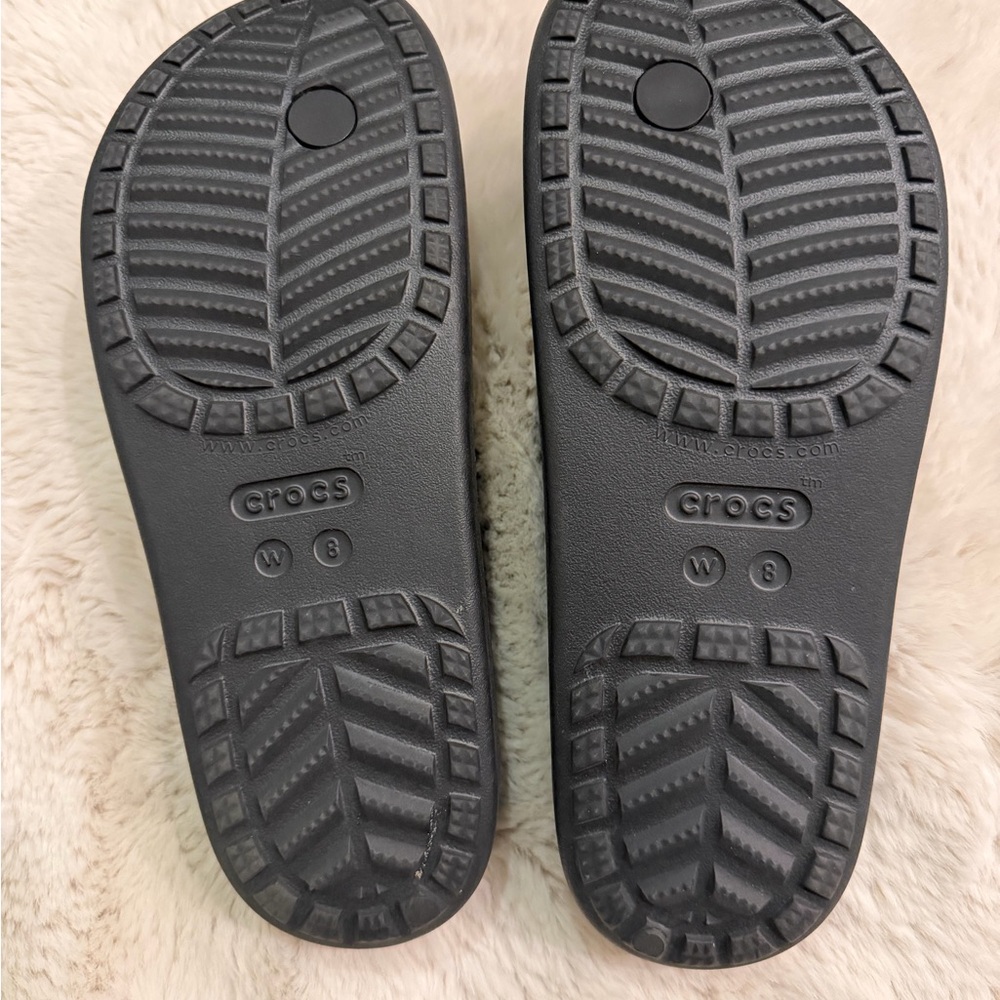 CROCS Sloane Black Glitter Flip Flop Sandal - Picture 4 of 4